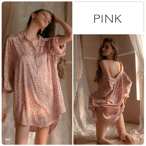 Jual SL243 Sexy Lingerie Satin Kemeja Oversize Baju Tidur Sexy Lingerie