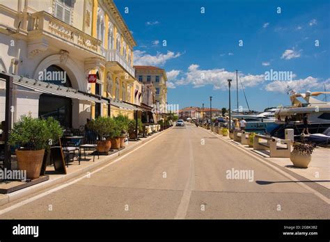 Porec Croatia July Th A Coastal Road In The Harbour Area Of