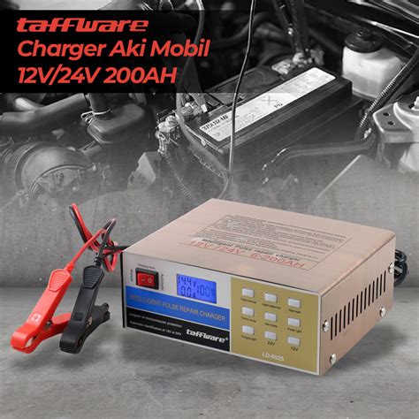 Taffware Charger Aki Mobil Lead Acid Battery Charger V V Ah Ld