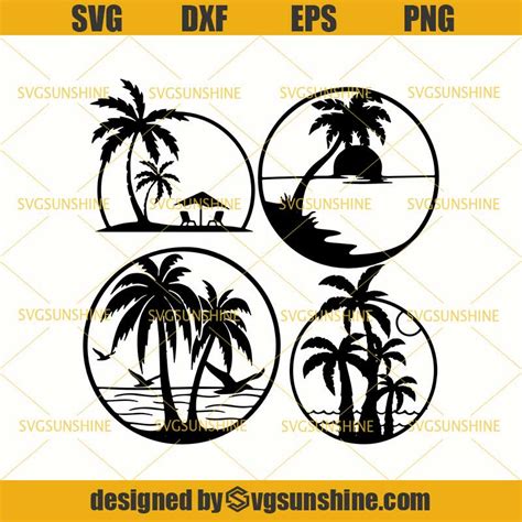 Palm Tree SVG Bundle, Palm Scene SVG, Summer SVG Bundle, Palm Clipart ...