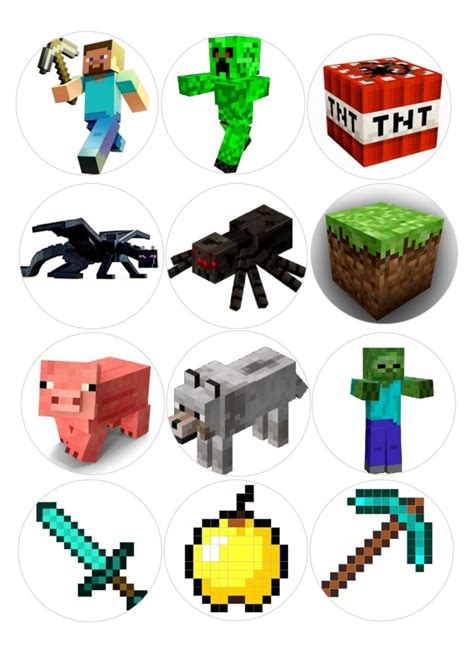 Minecraft Cake Toppers Printable - Free Printable Templates