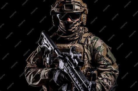 Premium Photo | A man united states army standing with holding the ...