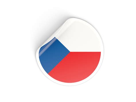 Round Sticker Illustration Of Flag Of Czech Republic