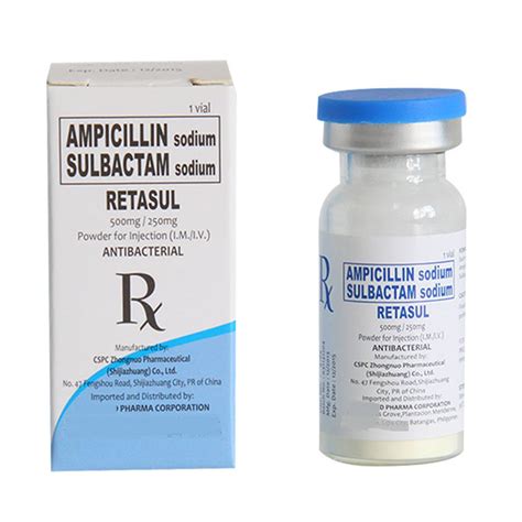 Ampicillin And Sulbactam For Injection 500mg 250mg Ampicillin And