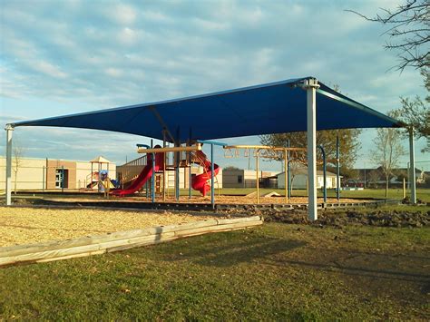 35x45 Shade Canopy System From Dunrite Playgrounds 10’ Eave Height To Allow Installation Over