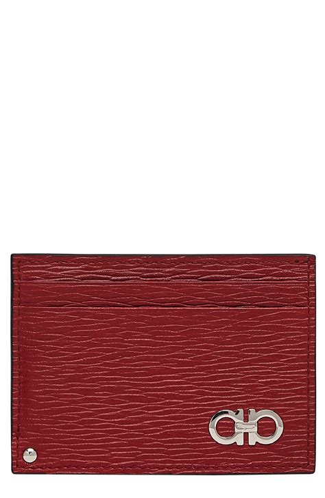 Buy Ferragamo Revival Leather Card Casered Red Nero At Off