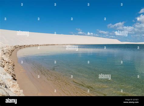 Sand Dunes And Lagoons In Lencois Maranhenses Brazil Stock Photo Alamy