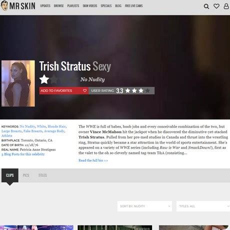 Trish Stratus Nude Naked Porn Content Review 496 Nude Celebrities List Like Mrskin