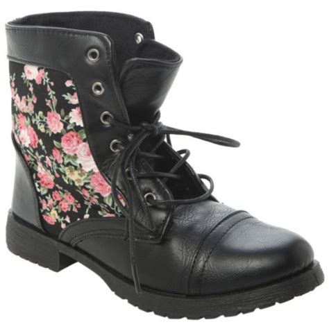 Black Floral Combat Boots Hot Topic Floral Combat Boots Combat