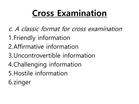 Ppt Cross Examination Powerpoint Presentation Free Download Id1716622