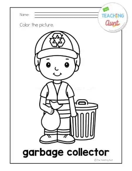 Community Helpers Coloring Pages The Teaching Aunt