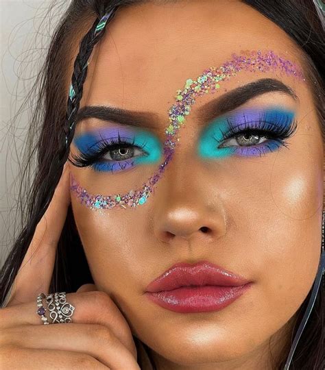 Festival Makeup Looks Easy Face Glitter Ideas Rave In Style