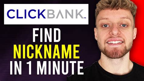 How To Find My Clickbank Nickname Youtube