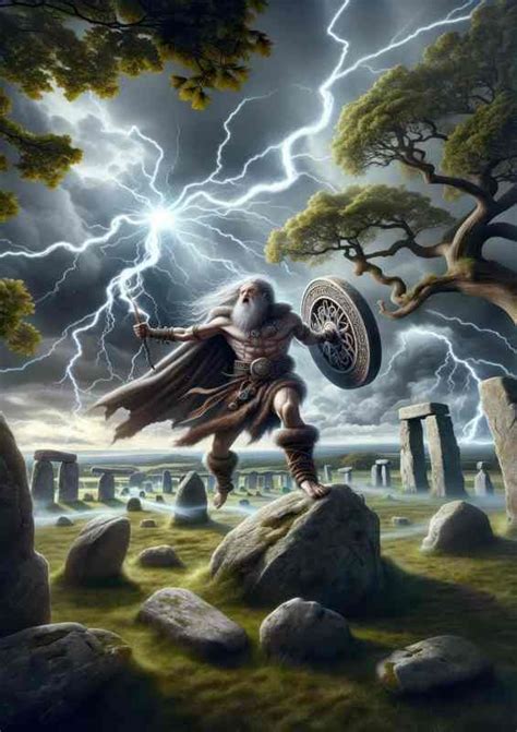 Buy Taranis: Celtic Thunder God | Lightning Bolt Poster