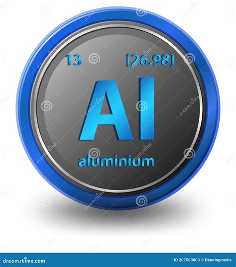 Aluminium Chemical 13 Element Of Periodic Table Molecule And Communication Background