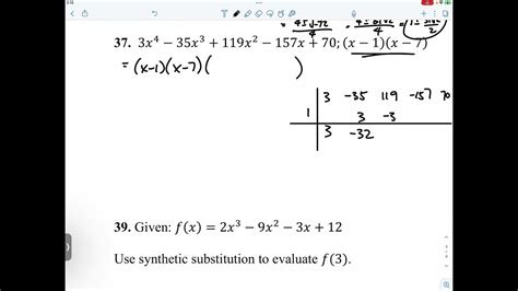 [alg2] Polynomials Review Part 2 Factor Polynomials Completely Q36 And 37 Youtube