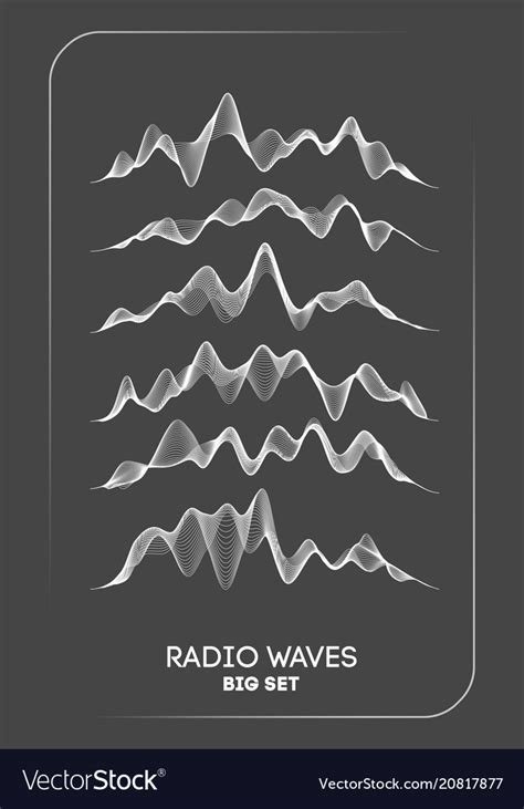 Radio waves frequency identification Royalty Free Vector