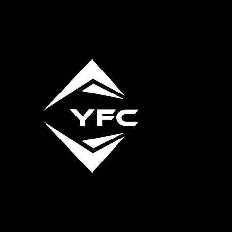 YFC abstract monogram shield logo design on black background. YFC ...