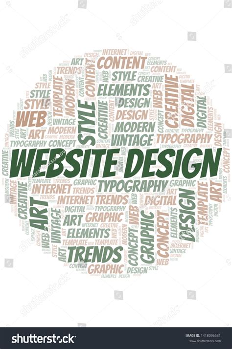 Website Design Word Cloud Wordcloud Made With Royalty Free Stock