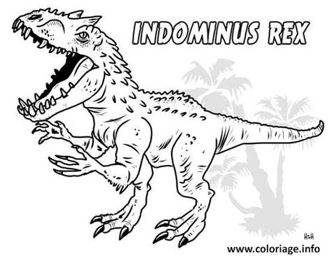 Coloriage Indominus Rex Jurassic World Dessin