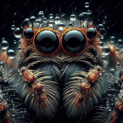 Premium Photo Spider Macro Photography