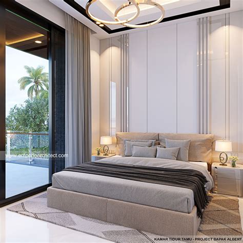 Desain Kamar Tidur Interior Rumah Modern 3 Lantai Bapak Albert Di