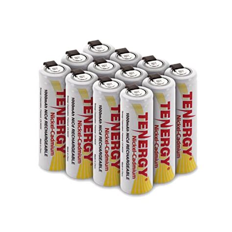 Tenergy Rechargeable 1 2v Aa Nicd Battery 1000mah High Capacity Batteries Flat Top With Tabs