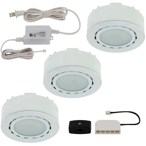 Liteline White Led Mini Puck Light Fixture Kit Home Hardware