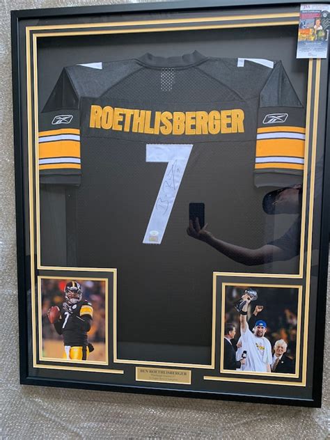 Ben Roethlisberger Autograph Signed Steelers Black Authentic Etsy