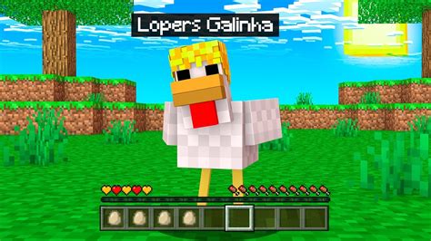 VIREI UMA GALINHA POR 24 HORAS NO MINECRAFT YouTube