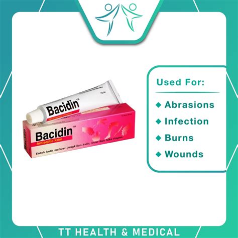 Bacidin Antiseptic Cream 15gm Shopee Singapore