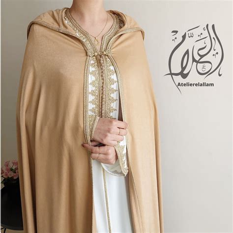 Classy Caftan With Selham Bride Embroidered Kaftan Engagement Arabic