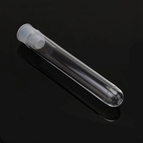 Ml X Mm Clear Plastic Test Tube With Caps For Scientific