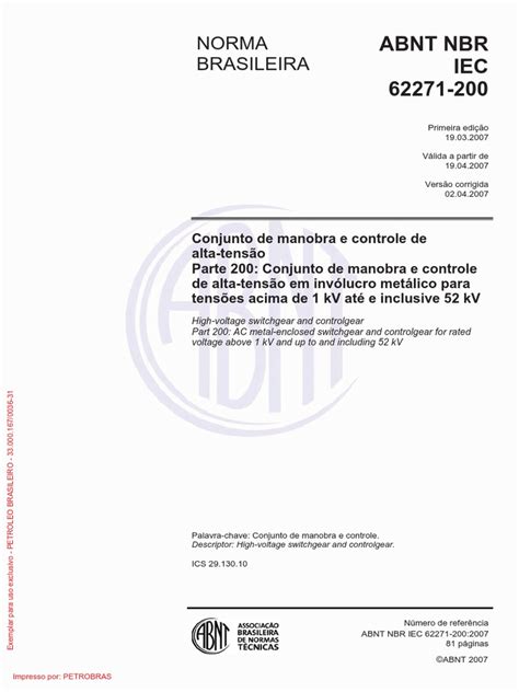 PDF ABNT NBR IEC 62271 200 2007 Pdf DOKUMEN TIPS