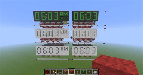 12 Hour AM/PM and 24 Hour Digital Clock - Modular Digits - Redstone ...