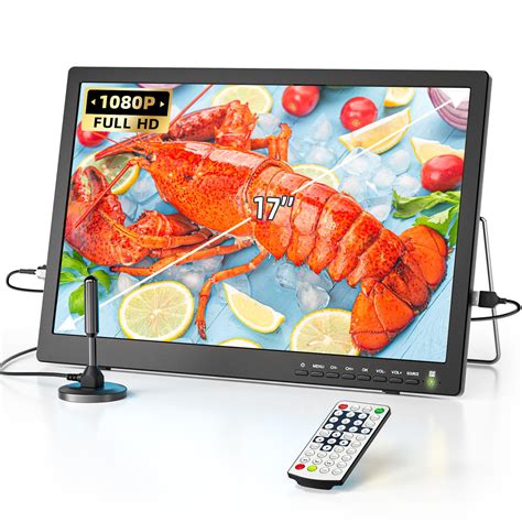 Desobry 17 Inch Small Tv With 1080p Hdmi Input Portable Tv With