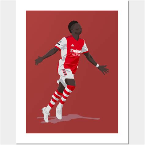 Bukayo Saka Goal Celebration - Bukayo Saka - Posters and Art Prints | TeePublic