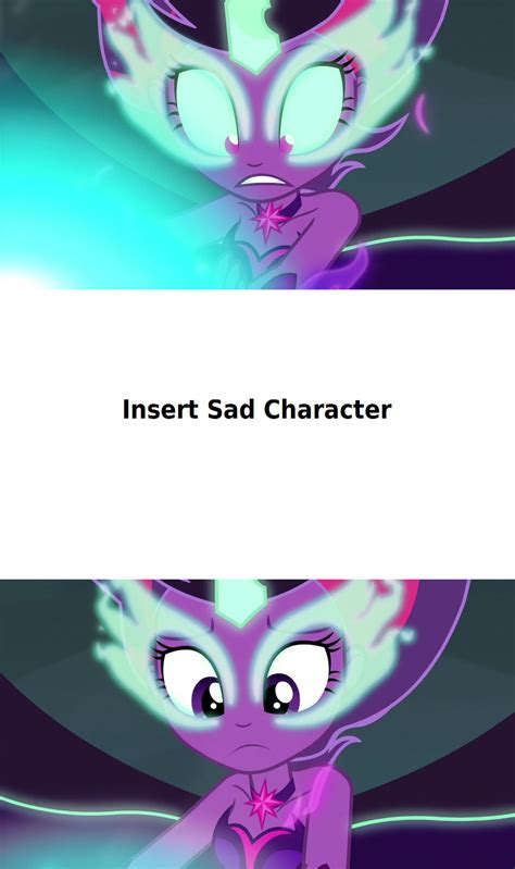 Midnight Sparkle Reacts To Sad Character Meme By Darkmagicianmon On