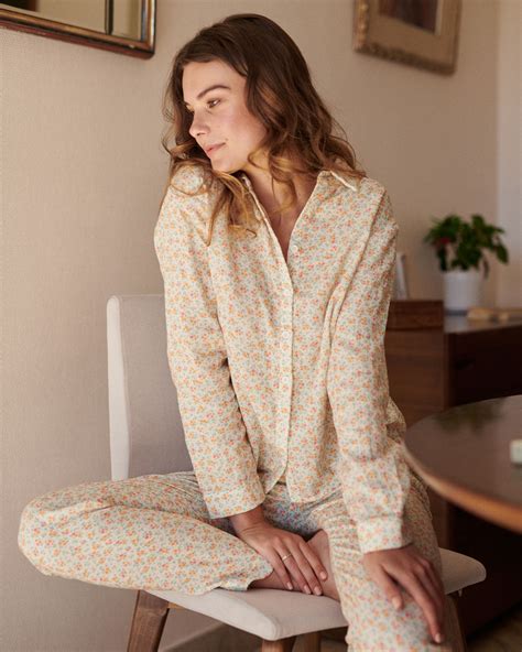 Ensemble De Pyjama Femme En Gaze De Coton Bio Dahlia Pyjamas Hestia