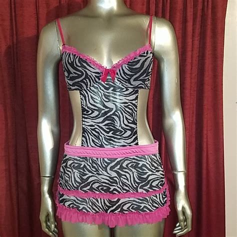 Rampage Intimates And Sleepwear Rampage Intimates Zebra Hot Pink