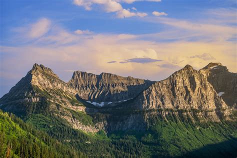 Montana mountain sunset at Glacier Natl Park Photo Print | Photos by ...