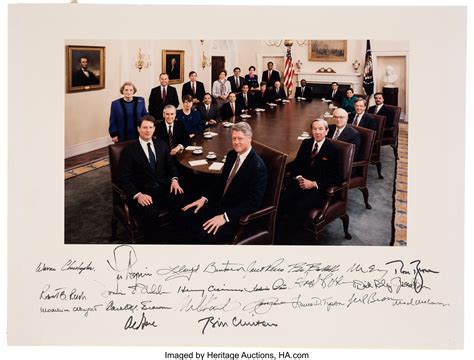 Bill Clinton And His Cabinet Photograph Signed Autographs U S Lot 47265 Heritage Auctions