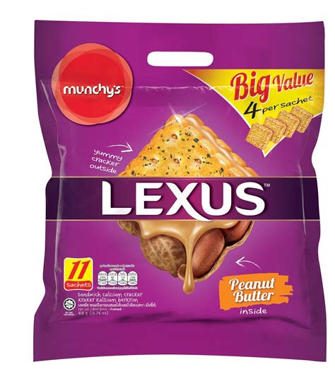 Munchys Lexus Chocolate Cream Peanut Butter Sandwich Calcium Cracker