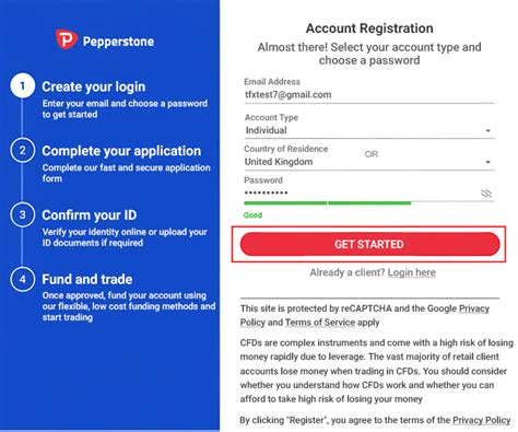 How To Open Account In Pepperstone