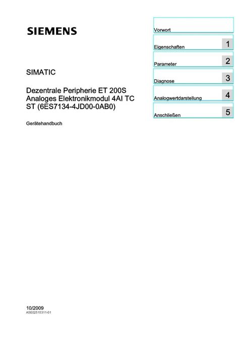 PDF SIMATIC Dezentrale Peripherie ET 200S Analoges Analoges