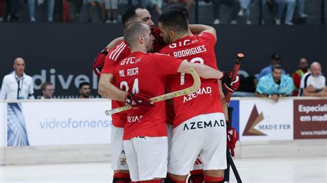 H Quei Em Patins Benfica Vence E Agarra Lideran A Na Liga Dos Campe Es