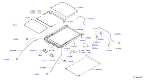 2025 Nissan Sunroof Opening Trim Right 91380 5aa1a Genuine Nissan Part