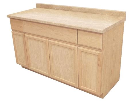 Kapal Wood Products Suk72un 72 In Unfinished Oak Sink Base Cabinet At Sutherlands