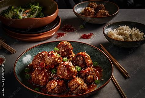 Lions Head Meatballs Chinese Oversized Pork Meatballs Stewed With