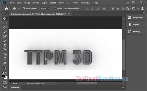 How to make 3D text in Photoshop - TipsMake.com